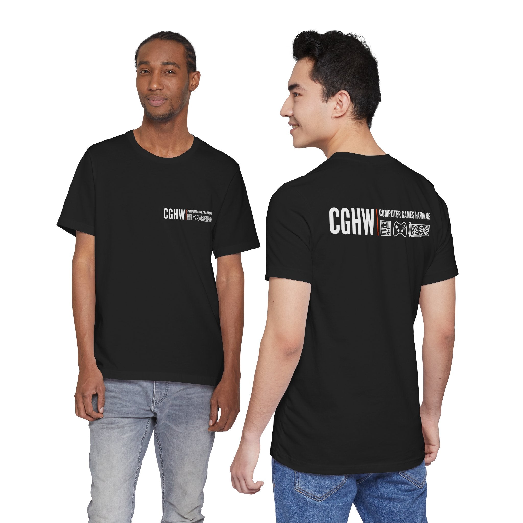 Computer Games Hardware Crew Tee | Front & Back Logo T-Shirt
