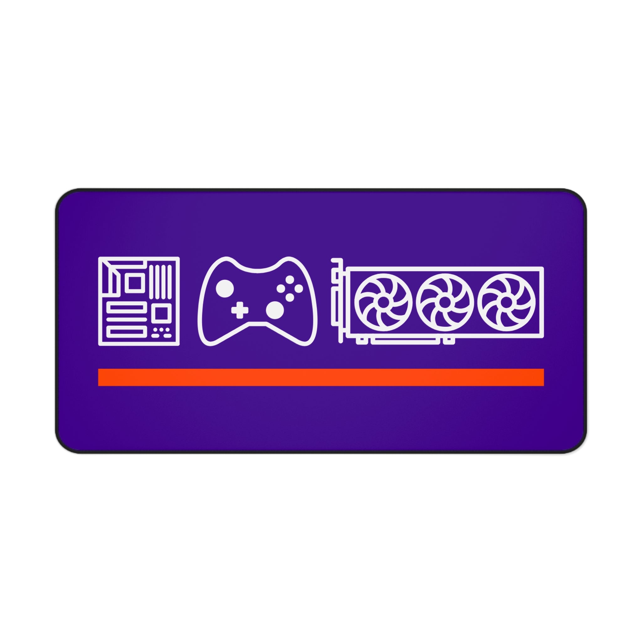 CGHW Gaming Desk Mat | PC Components & Controller Design, Large Purple Mouse Pad