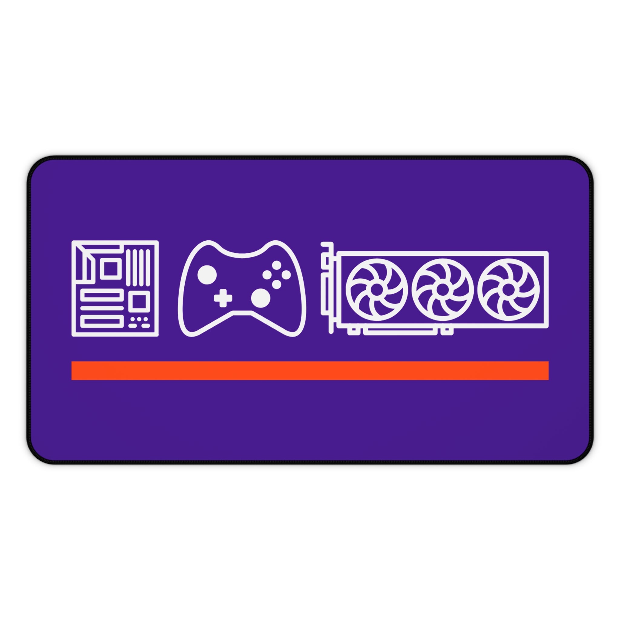 CGHW Gaming Desk Mat | PC Components & Controller Design, Large Purple Mouse Pad