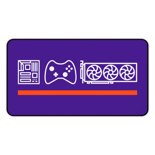 CGHW Gaming Desk Mat | PC Components & Controller Design, Large Purple Mouse Pad